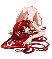  10s 1girl artist_request ass back blue_eyes breasts high_school_dxd highres long_hair nude red_hair rias_gremory solo  rating:Questionable score:75 user:zaizaiwangwang