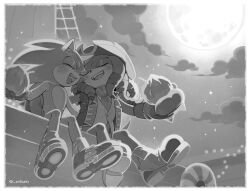 shadow the hedgehog and silver the hedgehog (sonic) drawn by sk_rokuro