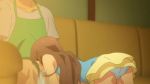  1boy 1girl age_difference animated apron ass brown_hair censored couch fellatio from_behind hetero loli long_hair looping_animation oral panties pantyshot penis sayama_chie shoujo_ramune underwear upskirt video white_panties  rating:Explicit score:208 user:fussy_goose