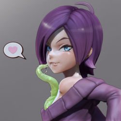  1girl 3d borrowed_character consensual_tentacles leslyzerosix purple_hair solo tentacles zone-tan  rating:Questionable score:41 user:dmysta3000
