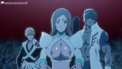  animated anime_screenshot areola_slip artyum99 bleach bleach:_sennen_kessen-hen breasts cleavage cleavage_cutout clothing_cutout highres huge_breasts inoue_orihime nipple_slip nipples nude nude_filter revealing_clothes tagme third-party_edit video  rating:Questionable score:129 user:artyom9927
