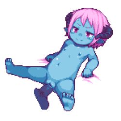  1boy 1girl animated animated_gif barefoot blue_skin colored_skin cum cum_in_pussy demon_girl dorotte_(sb) feet flat_chest hetero horns loli looping_animation lowres nipples nude original penis pink_eyes pink_hair pixel_art pointy_ears pussy sb_(coco1) sex short_hair soles spread_legs toes vaginal  rating:Explicit score:249 user:Tzarkual