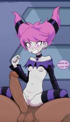  1boy 1girl dc_comics gnsisir jinx_(dc) loli penis size_difference teen_titans uncensored 