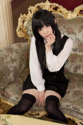  black_hair cosplay inu_boku_secret_service photo_(medium) shizuku thighhighs 