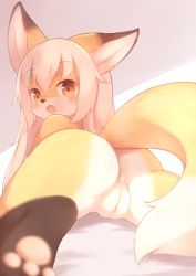  1girl :o animal_ear_fluff animal_hands anus ass bent_over blush body_fur breasts claws cleft_of_venus fang female_focus fluffy fox from_behind furry furry_female happy heart huge_ass kyojiri_loli loli looking_at_viewer looking_back matsuu_(akiomoi) nipples nude open_mouth orange_fur original pawpads pussy pussy_juice sitting small_breasts solo sweat tail thighs tongue tongue_out uncensored wet  rating:Explicit score:456 user:Looter159