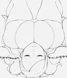  1girl absurdres breasts closed_eyes female_focus highres large_breasts long_hair looking_at_viewer lying monochrome nico_robin one_piece simple_background sleeping solo thanuki white_background  rating:Sensitive score:26 user:SlayDash