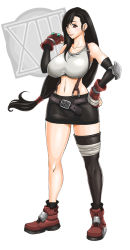  1990s_(style) black_hair breasts curvy final_fantasy final_fantasy_vii highres large_breasts red_eyes tank_top thighhighs tifa_lockhart wide_hips xiii  rating:Questionable score:25 user:Waifuholic