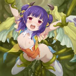  1girl absurdres alternate_costume arms_up ass bare_arms bdsm blunt_bangs blurry blurry_background bondage bound breasts breasts_out capelet collarbone cum cum_explosion dragon_girl dragon_wings dress breasts fire_emblem fire_emblem:_the_sacred_stones fire_emblem_heroes flat_chest flower functionally_nude gloves green_background green_wings hair_flower hair_ornament hair_tie highres lapels light_particles loli long_hair looking_at_viewer magical_girl maruto! mogall monster multi-tied_hair multicolored_clothes myrrh_(fire_emblem) nintendo official_alternate_costume open_mouth pale_skin pantyhose purple_hair rape red_eyes restrained screaming see-through short_dress sleeveless solo_focus sunflower tears teeth tentacles thighs torn_clothes torn_dress torn_pantyhose twintails vest white_gloves white_pantyhose wings yellow_vest yellow_wings  rating:Explicit score:190 user:PokaraNoOobabasama
