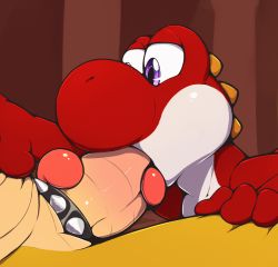  10s 1boy 2016 androgynous animated animated_gif bowser erection fellatio long_tongue mario_(series) nintendo no_humans nude oral penis purple_eyes roy_arashi scales sex solo_focus spiked_cock_ring spikes super_mario_bros._1 tongue tongue_out tonguejob yoshi  rating:Explicit score:46 user:Cane751