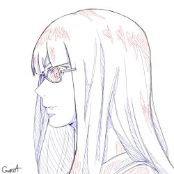 1girl digimon digimon_adventure_tri. female_focus glasses long_hair looking_to_the_side mochizuki_meiko solo
