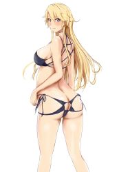 10s 1girl arm_at_side ass ass_cutout bad_id bad_pixiv_id bare_arms bare_legs bare_shoulders bikini black_bikini black_ribbon blonde_hair blue_eyes blush breasts butt_crack closed_mouth clothing_cutout dosaken from_behind hand_on_own_hip iowa_(kancolle) kantai_collection large_breasts long_hair looking_back meme_attire ribbon shiny_skin side-tie_bikini_bottom sideboob smile solo standing star-shaped_pupils star_(symbol) swimsuit symbol-shaped_pupils thighs tsurime very_long_hair rating:Questionable score:22 user:danbooru