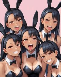  black_hair formal ijiranaide_nagatoro-san nagatoro_hayase rabbit rabbit_ears smile suit tanned_male  rating:General score:18 user:Rinsable