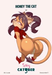  2021 :3 absurdres animal_ears ass ass_focus bent_over black_hair black_outline boots cat cat_ears cat_girl cat_tail catober_2020 countershade_face dipstick_tail dress feliscede furry furry_female hairband half-closed_eyes highres holding_ass holding_butt honey_the_cat huge_ass looking_at_viewer looking_back narrowed_eyes outline panties ponytail portrait presenting red_boots red_dress red_eyes red_hairband red_shirt sega shirt simple_background solo solo_focus sonic_(series) sonic_the_fighters sonic_the_hedgehog_(classic) tail text_focus underwear warm_colors wet wet_clothes white_background white_panties white_underwear yellow_fur 