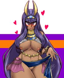  absurdres cleft_of_venus crysnickel fate/grand_order fate_(series) highres nipples nitocris_(fate) purple_eyes purple_hair pussy tagme thick_thighs thighs  rating:Explicit score:13 user:CrysNickel