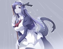 1girl akinoko blue_hair blue_skin breasts colored_skin dragon dragon_girl dragon_horns dragon_tail eastern_dragon four_holy_beasts futaba_channel hair_ornament hairclip horns impossible_apron large_breasts long_hair maid maid_headdress monster_girl nijiura_maids pointy_ears puffy_sleeves purple_eyes purple_hair rain seiryuu_(nijiura_maids) smile solo tail rating:Sensitive score:41 user:danbooru