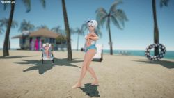  1girl 3d animated artist_name ass ass_shake back beach beach_chair bikini blue_eyes blush bouncing_ass bouncing_breasts breasts cleft_of_venus dancing denim denim_shorts earrings feet innertube jewelry jic_jic jiggle long_hair medium_breasts music navel nipples nude ocean palm_tree ponytail pussy rwby short_shorts shorts sky smile solo stomach sunglasses_on_head swim_ring swimsuit thighs tree twerking undressing video water weiss_schnee white_bikini white_hair wide_hips willow_schnee  rating:Explicit score:106 user:JustHere4Butts