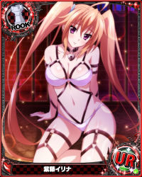  1girl ahoge bdsm bikini blonde_hair bondage bound breasts card_(medium) chess_piece cleavage collar female_focus hair_between_eyes harness heart high_school_dxd high_school_dxd_infinity large_breasts lock long_hair o-ring o-ring_bikini official_art padlock purple_eyes rook_(chess) shidou_irina slave solo swimsuit thigh_strap trading_card twintails very_long_hair  rating:Questionable score:11 user:theCK