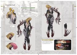  1girl absurdres artbook ass blonde_hair breasts capcom concept_art highres large_breasts monster monster_girl official_art ooze_(resident_evil) rachael_foley resident_evil resident_evil:_revelations tactical_clothes 