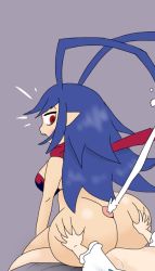  1girl antenna_hair ass ass_grab blue_hair bottomless buttjob disgaea genderswap genderswap_(mtf) godalmite grabbing_another&#039;s_ass huge_ass laharl laharl-chan looking_back penis pointy_ears red_eyes sitting sitting_on_lap sitting_on_person tagme  rating:Explicit score:9 user:sfxbfbvxsd