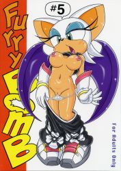  aku_tojyo bat_(animal) breasts furry furry_bomb gloves highres pussy rouge_the_bat sonic_(series) tagme topless wings  rating:Explicit score:74 user:Anonymous