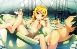  1boy 1girl araragi_koyomi bathtub highres loli monogatari_(series) nude oshino_shinobu tagme  rating:Questionable score:21 user:FaillenOtaku_