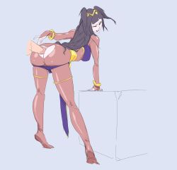  1boy 1girl anal ass ass_cutout bent_over black_hair bodystocking butt_crack c-smut-run clothed_sex clothing_cutout fire_emblem hetero imminent_anal imminent_penetration jewelry long_hair looking_back nintendo one_eye_closed panties panty_pull sex sketch solo_focus standing tharja_(fire_emblem) tiptoes uncensored underwear wince  rating:Explicit score:71 user:notreve