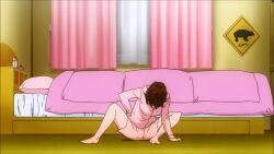  1girl amagami animated anime_screenshot armpits ass back bakadere bare_back bare_hips bare_legs barefoot bathroom bedroom blush breast_press breasts brown_eyes brown_hair censored collarbone completely_nude covering_breasts covering_privates exercising feet highres indoors interior knees knees_to_chest knees_up large_breasts legs lying messy_hair nervous nude on_back on_towel open_mouth pijamas pink_towel plump sakurai_rihoko scale short_hair solo sound squatting standing stretching sweat tagme toenails toes towel video weighing_scale weight_conscious weight_gain 