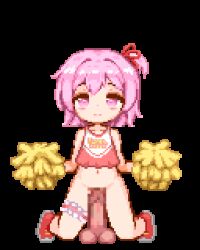  1girl animated animated_gif blush bottomless bridal_garter censored cheerleader closed_mouth commentary_request cropped_shirt dildo dildo_riding hair_ribbon hinainf holding holding_pom_poms loli looping_animation lowres mosaic_censoring navel one_side_up original parted_lips pink_eyes pink_hair pom_pom_(cheerleading) pom_poms pussy red_footwear red_ribbon red_shirt ribbon sex_toy shirt short_hair sleeveless sleeveless_shirt solo thigh_strap transparent_background vaginal  rating:Explicit score:430 user:danbooru