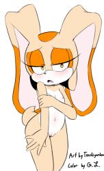  1girl 2022 20s animal_ears artist_name bare_hips bare_legs bare_shoulders blush brown_eyes cleft_of_venus collarbone completely_nude cream_the_rabbit eyelashes female_focus flat_chest furry furry_female guyincognito38 half-closed_eyes loli long_ears looking_at_viewer navel nipples nude open_mouth pussy rabbit rabbit_ears rabbit_girl rabbit_tail sega solo sonic_(series) standing stomach tail tenshigarden thighs white_background  rating:Explicit score:55 user:Raiden_Wins