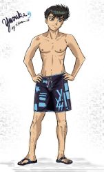  black_hair highres male_focus swimmer tagme urameshi_yusuke yuu_yuu_hakusho  rating:Sensitive score:3 user:KiangSu