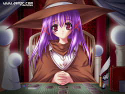  cape hat platinum_wind purple_hair ribbon witch  rating:Sensitive score:1 user:Terrycarr