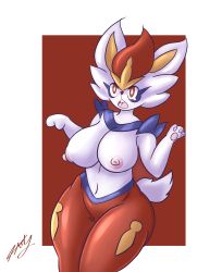  1girl ass belly breasts cinderace creatures_(company) crying furry furry_female furry_girl game_freak gen_8_pokemon highres lavtheghost navel nervous nintendo nude pokemon pokemon_(creature) pubic_hair rabbit rabbit_ears rabbit_tail thick_thighs thighs  rating:Explicit score:10 user:LavTheGhost