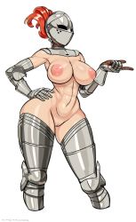  1girl abs armor ass breasts cleft_of_venus curvy female_focus female_knight functionally_nude gloves hand_on_own_hip helmet highres inverted_nipples kardia_(nisetanaka) knight large_breasts navel nipples nisetanaka no_panties nude pussy reverse_outfit solo standing stomach sword thick_thighs thighs uncensored weapon wide_hips  rating:Explicit score:211 user:Shadowrender