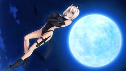 1girl animal_ears bare_shoulders blonde_hair blue_eyes boots breasts cat_ears cloud crossed_arms feet female_focus game_cg knife large_breasts legs leotard looking_at_viewer moon night out_vegetables sasaki_tamaru short_hair sky smile solo standing star_(symbol) tail thighs rating:Sensitive score:19 user:Ynyswydryn
