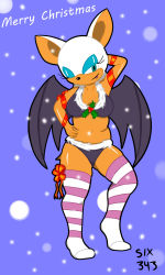  absurdres bat_wings christmas furry highres rouge_the_bat sega sonic_(series) wings  rating:Questionable score:5 user:six343