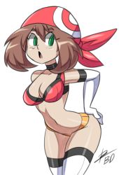  1girl bigdead breasts brown_hair creatures_(company) game_freak green_eyes may_(pokemon) nintendo pokemon solo tagme  rating:Questionable score:53 user:Anon_Perv
