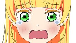  blonde_hair crying green_eyes highres looking_at_viewer love_live! love_live!_superstar!! shibuya_kanon sobbing tagme tears vector_trace wavy_mouth 
