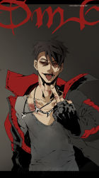  :p black_hair blood bruise capcom coat dante_(dmc:_devil_may_cry) devil_may_cry devil_may_cry_(series) dmc:_devil_may_cry injury jacket jewelry lucy007 middle_finger necklace open_clothes open_jacket red_eyes short_hair tongue tongue_out trench_coat  rating:Sensitive score:42 user:roger_smith
