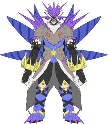 coat digimon digimon_(creature) drill highres looking_at_viewer rasenmon rasenmon_(anniversary_ver.) solo spikes transparent_background