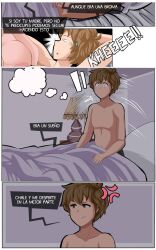  1boy annoyed blanket brown_hair comicom-ryu dream dreaming highres in_bed incest meta ryumxr short shota son surprised sweatdrop tagme translation_request waking_up  rating:Explicit score:17 user:Le_Halbarran_90