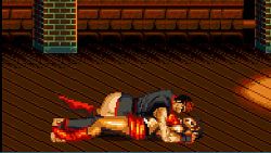  animated animated_gif streets_of_rage blaze_fielding crossover fatal_fury functionally_nude kim_dong_hwan garou:_mark_of_the_wolves missionary pixel_art rape sex snk  rating:Explicit score:21 user:zaqzaq
