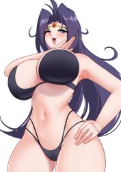  1girl breasts huge_breasts laughing long_hair naga_the_serpent slayers solo 
