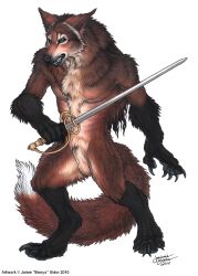  absurdres fur highres solo tagme weapon werewolf  rating:Sensitive score:1 user:relikk33