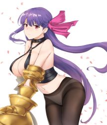 10s 1girl bare_shoulders breasts claws cleavage fate/extra fate/extra_ccc fate/grand_order fate_(series) highres huge_breasts long_hair looking_at_viewer navel panties panties_under_pantyhose pantyhose passionlip_(fate) pink_eyes purple_hair solo tears terry_(pixiv3274443) underwear very_long_hair white_panties rating:Sensitive score:19 user:danbooru