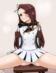  10s 1girl angry anus anus_only arms_behind_back bad_id bad_pixiv_id band_uniform bdsm blush bondage boots bound bow brown_hair clenched_teeth hair_bow highres idolmaster idolmaster_(classic) idolmaster_2 long_hair majorette minase_iori no_panties red_eyes sitting skirt solo spread_legs tears teeth tkhs uncensored  rating:Explicit score:103 user:danbooru
