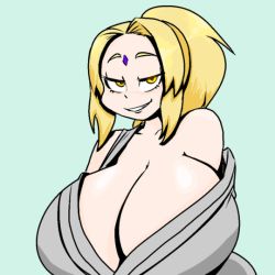 1girl blonde_hair breasts cleavage gigantic_breasts naruto naruto_(series) solo tagme tsunade_(naruto) rating:Questionable score:25 user:Anon_Perv