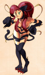 1girl alternate_color animal_ears animal_hands bengus bent_over big_hair blue_hair breasts capcom cat_ears cat_paws cat_tail claws felicia_(vampire) fur green_eyes hand_on_own_hip highres large_breasts light_smile long_hair looking_away marvel marvel_vs._capcom marvel_vs._capcom_2 official_art paw_pose red_hair sidelocks simple_background slit_pupils smile solo standing tail vampire_(game) rating:Sensitive score:7 user:danbooru