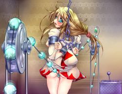 1girl arms_behind_back ass bdsm bead_sex_machine beads blonde_hair blue_eyes blush bondage bound bound_arms bound_wrists box_tie breasts breasts_out chain crotch_rope crotch_rub cuffs final_fantasy final_fantasy_tactics from_behind highres long_hair looking_back machine medium_breasts monikano nipples predicament_bondage pussy_juice robe rope_walking sex_machine shackles solo tears torn_clothes white_mage white_mage_(fft) white_mage_(final_fantasy) rating:Explicit score:225 user:danbooru