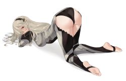  1girl all_fours armor ass barefoot blonde_hair blush breasts commission corrin_(female)_(fire_emblem) corrin_(fire_emblem) fire_emblem fire_emblem_if from_behind full_body green_eyes hair_over_one_eye hairband j@ck large_breasts long_hair looking_at_viewer nintendo panties sideboob solo thighhighs top-down_bottom-up underwear  rating:Questionable score:127 user:vlbt3raz