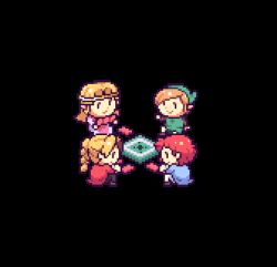 2boys 2girls animated animated_gif blonde_hair board_game commentary commission crossover dice dress edward_elric english_commentary excarabu fullmetal_alchemist green_hat happy hat kaze_no_tani_no_nausicaa link long_dress long_hair multiple_boys multiple_girls nausicaa nintendo on_ground pink_dress playing_games ponytail princess princess_zelda red_hair shoes sitting smile swept_bangs the_legend_of_zelda the_legend_of_zelda:_a_link_to_the_past throwing transparent_background